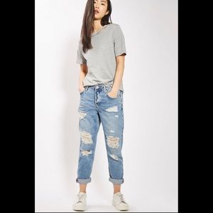Topshop Moto Hayden Boyfriend Ripped Jeans | 28